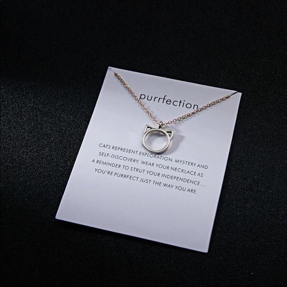 3/$30 🐱 Purrfection Cat Ear Pendant Necklace - Picture 5 of 6